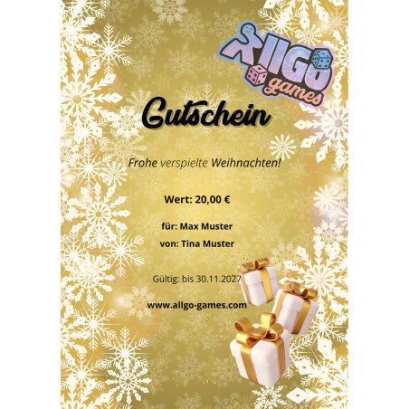 Geschenk-Gutschein von AllGo-Games