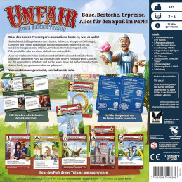 Unfair - Fiese Freizeitparks - Familienspiel Kennerspiel - Brettspiel