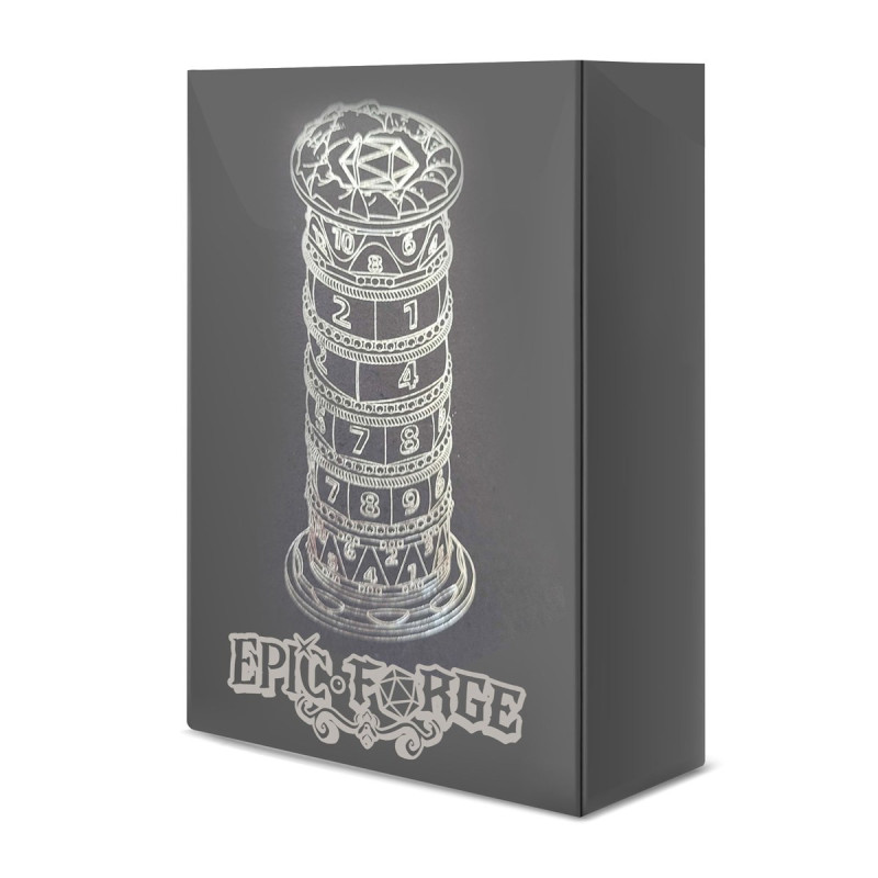 Würfelturm Metall mit Drehmechanik – antikgoldfarben