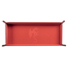 Würfelschale Roter Drache – 20 x 40 cm – Kunstleder & Samt