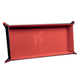 Würfelschale Roter Drache – 20 x 40 cm – Kunstleder & Samt