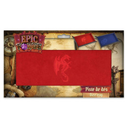 Würfelschale Roter Drache – 20 x 40 cm – Kunstleder & Samt
