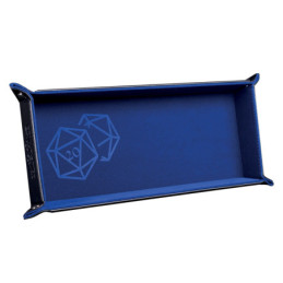 Würfelschale Blau für 20 Würfel – 20 x 40 cm – Kunstleder & Samt