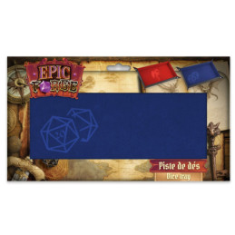 Würfelschale Blau für 20 Würfel – 20 x 40 cm – Kunstleder & Samt