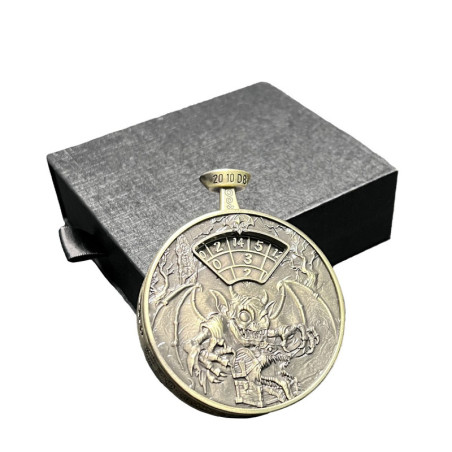 Taschenuhr-Spinner-Würfel – altgoldfarben