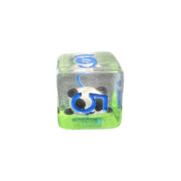Würfelset 5 W6 Resin-Würfel in Box – Panda (Insert-Serie)