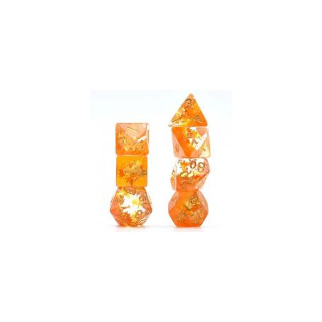 Würfelset 7 Resin-Würfel in Box – Herbst (Insert-Serie)