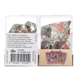 Würfelset 7 Resin-Würfel in Box – Marienkäfer (Insert-Serie)