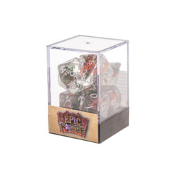 Würfelset 7 Resin-Würfel in Box – Marienkäfer (Insert-Serie)