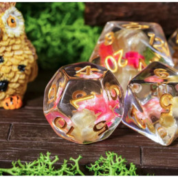 Würfelset 7 Resin-Würfel in Box – Frühling (Insert-Serie)
