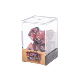Würfelset 7 Würfel in Box – Rot/Schwarz gemischt