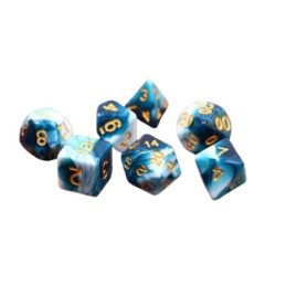 Würfelset 7 Würfel in Box – BlueInk