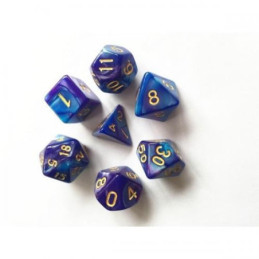 Würfelset 7 Würfel in Box – Fusion Dunkelblau/Violett