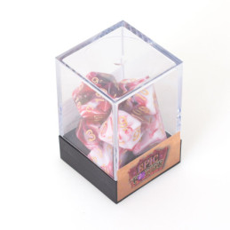 Würfelset 7 Würfel in Box – Cherry Cream