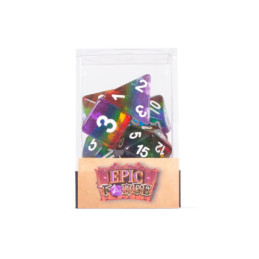 Würfelset 7 Würfel in Box – Regenbogen