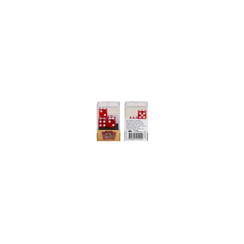 Würfelset 5 W6 Würfel – Rot transparent