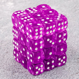 Würfelset 36 W6 Würfel – Violett transparent