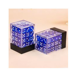 Würfelset 36 W6 Würfel – Blau transparent
