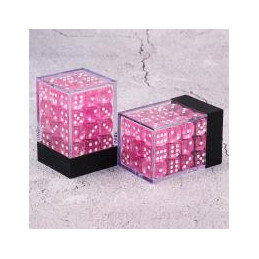Würfelset 36 W6 Würfel – Pink transparent