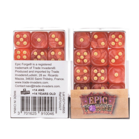 Würfelset 36 W6 Würfel in Box – Rot