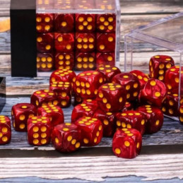 Würfelset 36 W6 Würfel in Box – Rot