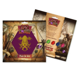 Würfelschale Cthulhu goldfarben/violett – 19 x 19 cm – Kunstleder & Samt