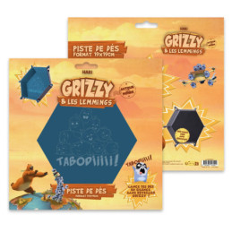 Würfelschale Grizzy & die Lemminge – 19 x 19 cm – Kunstleder & Samt