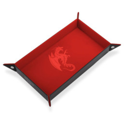 Würfelschale Roter Drache – 20 x 40 cm – Kunstleder & Samt