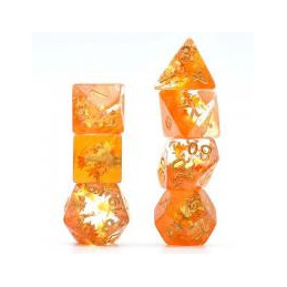 Würfelset 7 Resin-Würfel in Box – Herbst (Insert-Serie)