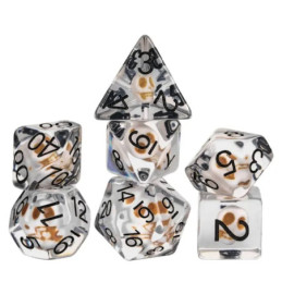 Würfelset 7 Resin-Würfel in Box – Totenkopf (Insert-Serie)