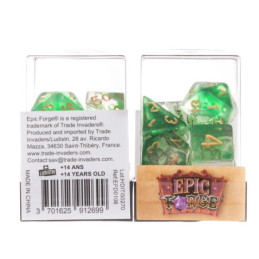 Würfelset 7 Würfel in Box – Grüne Wellen