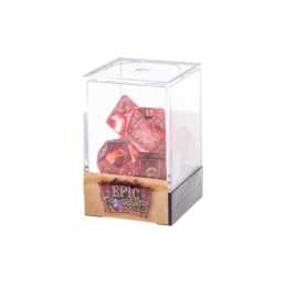 Würfelset 7 Würfel in Box – Karminrot
