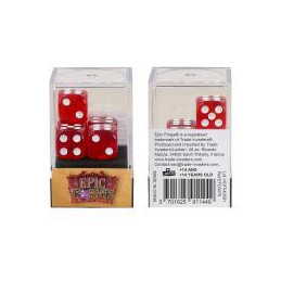 Würfelset 5 W6 Würfel – Rot transparent