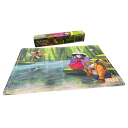 LEDA Playmat Set mit allen vier Neopren-Spielmatten für Haie, Skorpione, Pandas und Katzen - Panda